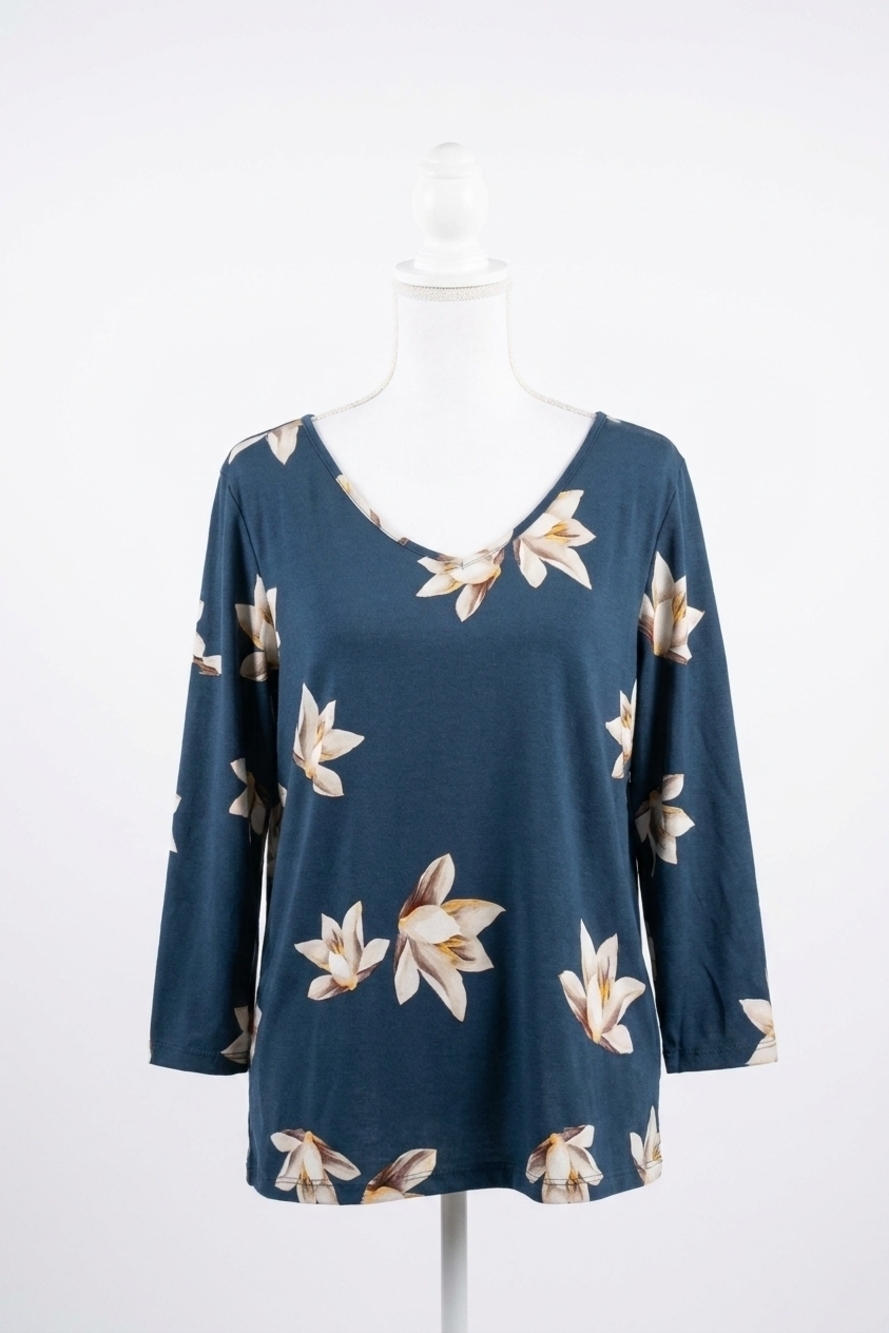 NEW AND THE WHY throw it in reversible twist back top in teal